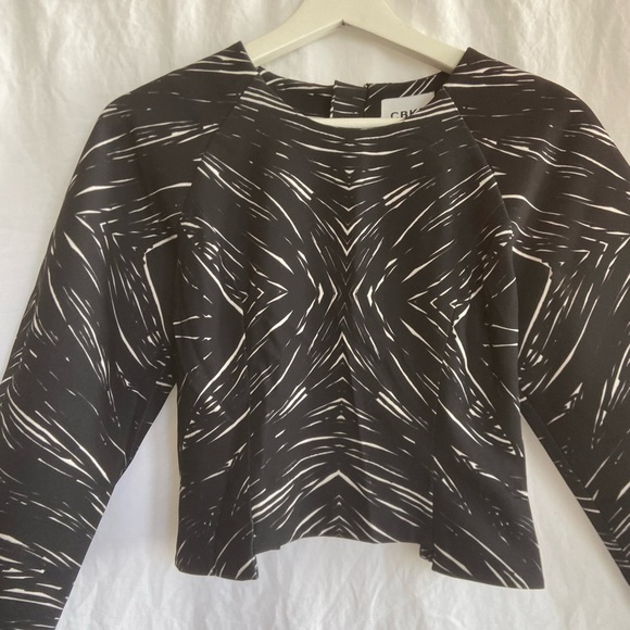 CBKD × BNKR marble long sleeve crop top Size XS NEW - Picture 3 of 16